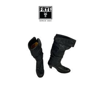 54. Frye Black Leather Boots. Sz 7M